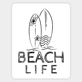 Beach Life Fun Summer, Beach, Sand, Surf Design. Magnet